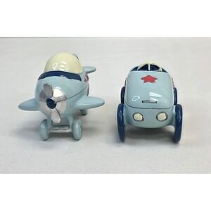 A.D. Sutton Ceramic First Tooth and First Curl Keepsake Box Set Airplane Race Ca